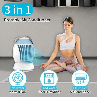 Desktop Misting Fan - Personal Air Cooler with Humidifier | USB Rechargeable Cooling Fan
