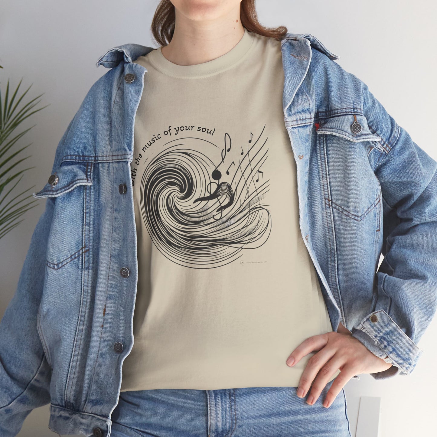 Wave Art Unisex Heavy Cotton Tee, Beach Lover Gift, Surfing T-Shirt, Summer Vibes Shirt, Ocean Aesthetic Apparel, Casual Wear