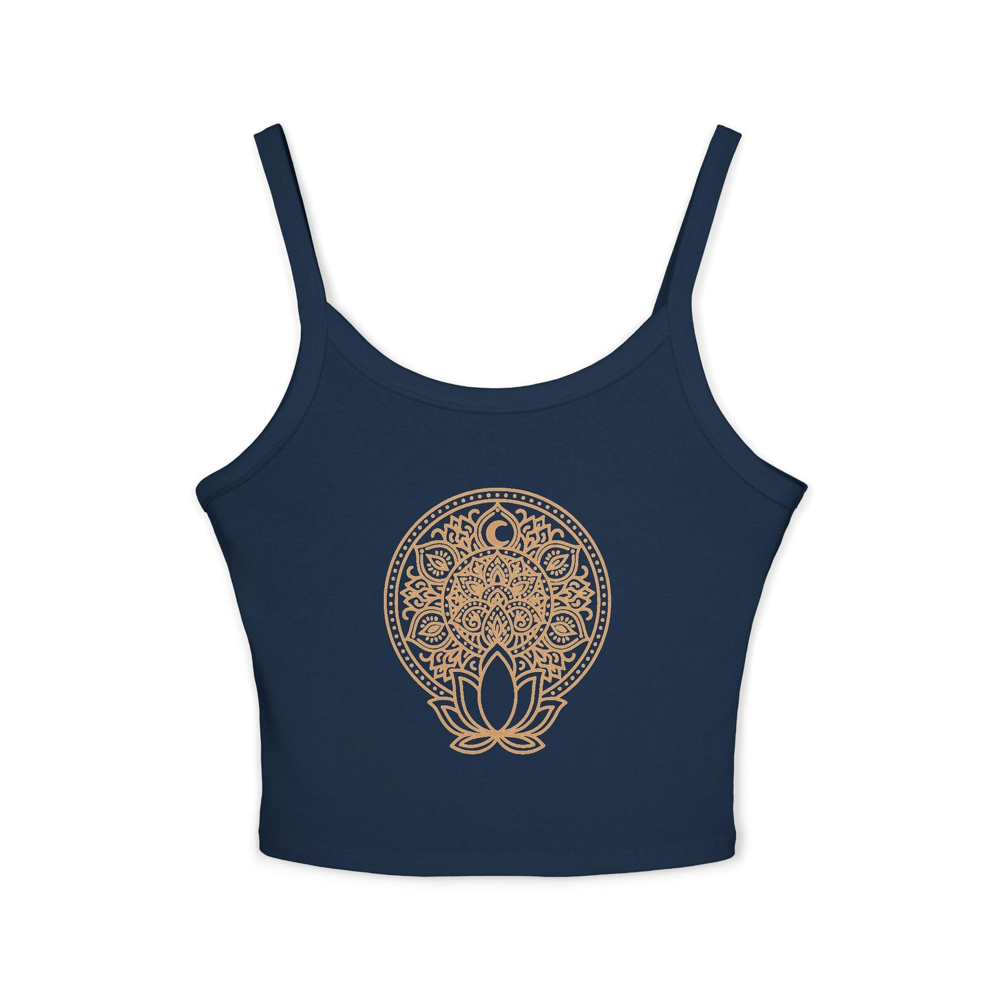 Lotus Flower Tank Top - Women's Yoga Spaghetti Strap | Spiritual Summer Meditation Top