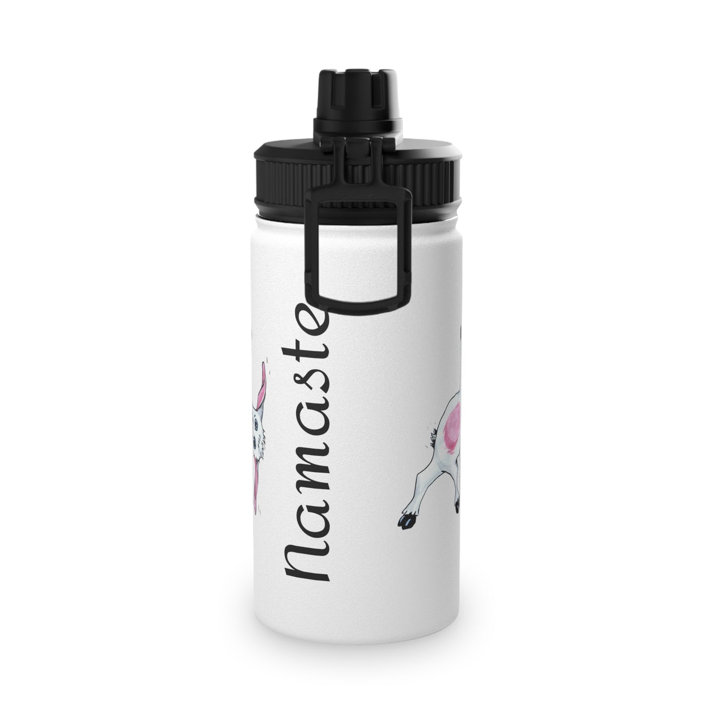 Stainless Steel Water Bottle, Sports Lid,Yoga goat water bottle, goat yoga water bottle, funny water bottle, gift for mom, gift for her