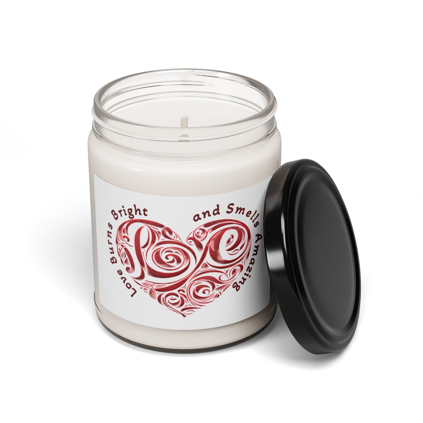 Scented Soy Candle - Love Burns Bright, Aromatherapy Gift, Home Decor, Relaxation, Valentine's Day, Self-Care
