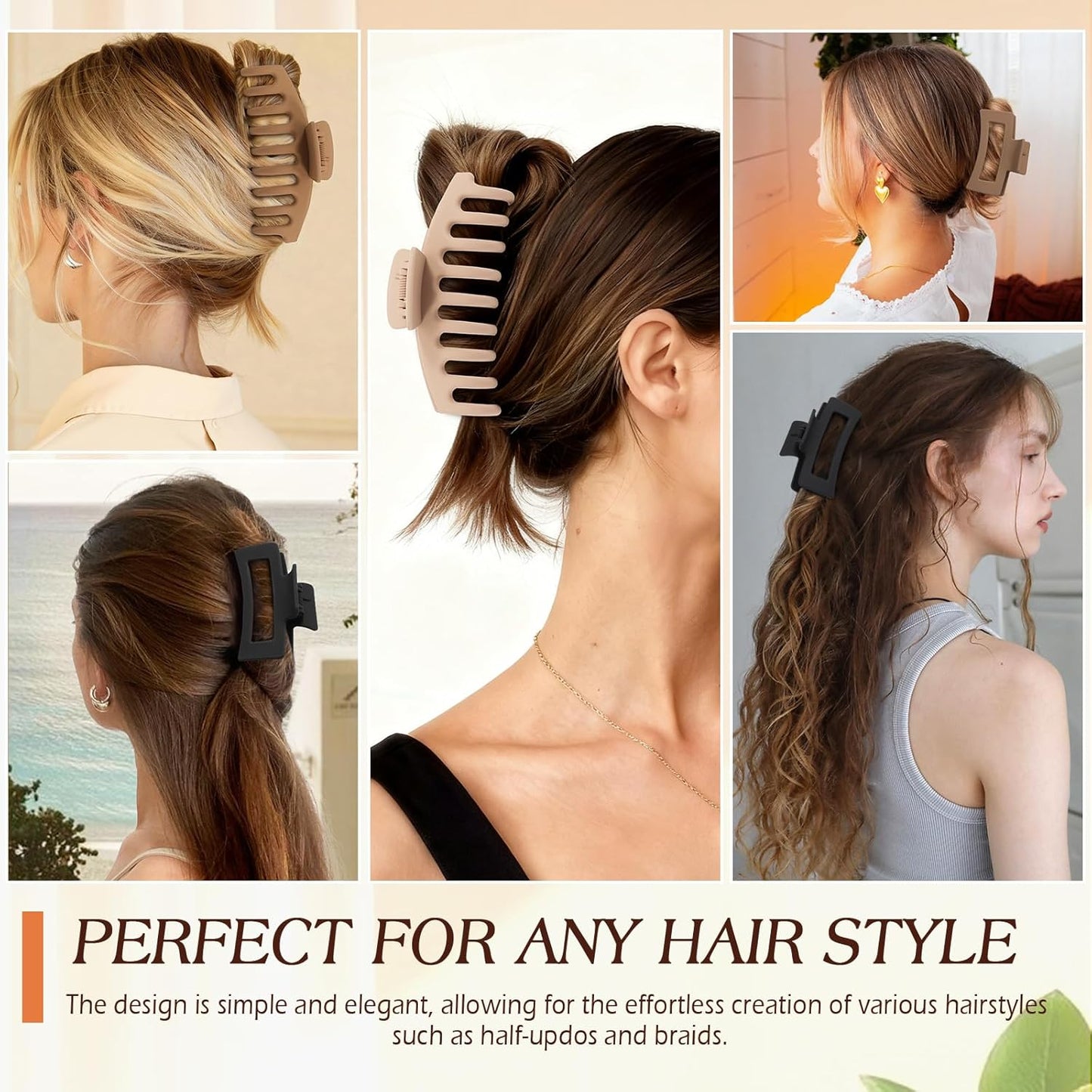Mello CloudGrip™ Soft Silicone Hair Claw – Pain-Free Hold Without Breakage