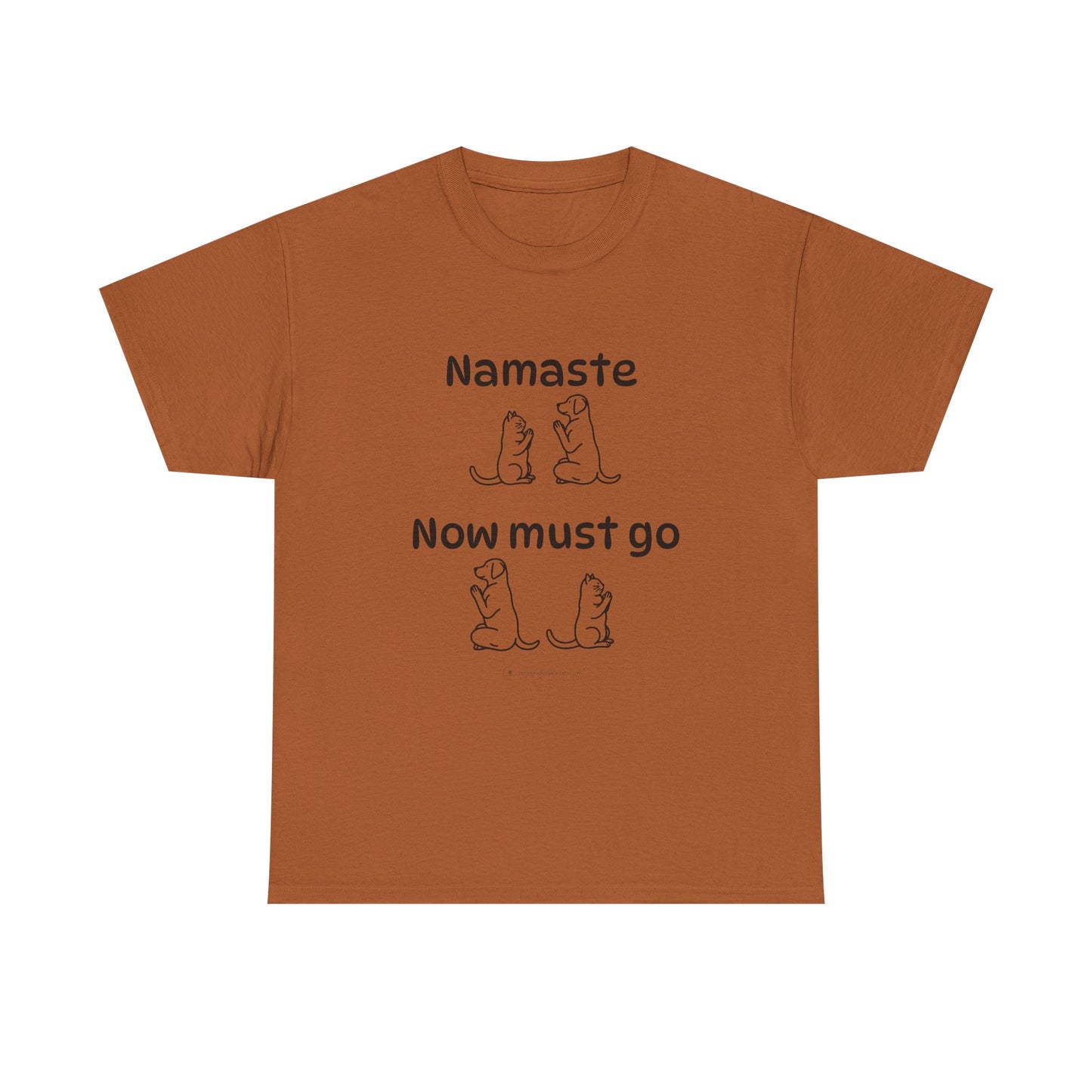 Namaste Pilates Meditation Cat and Dog Zen T Shirt | Namaste Now Must Go Animal Yoga Lover Unisex Heavy Cotton Pet T Shirt for Gift