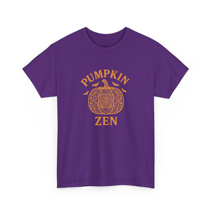 Pumpkin Zen Unisex Tee - Fall Halloween Meditation Shirt | Relaxing Autumn Graphic Tee
