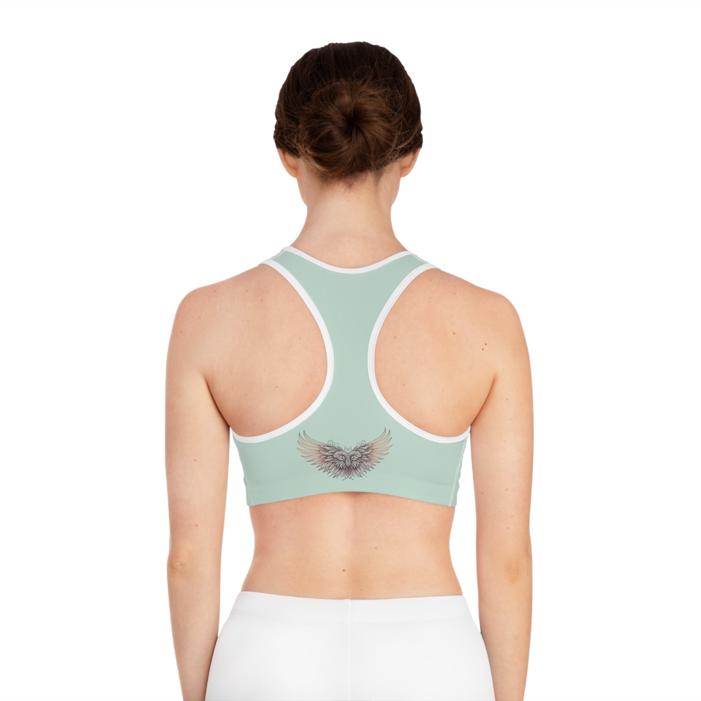 Elegant Winged Sports Bra - Fitness Apparel, Workout Gear, Activewear, Gift for Her, Gym Apparel