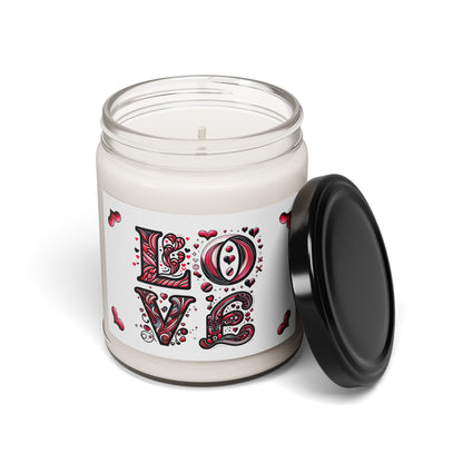 Love Scented Soy Candle, Aromatherapy Gift, Valentine's Day Decor, Home Fragrance, Eco-Friendly Holiday Candle