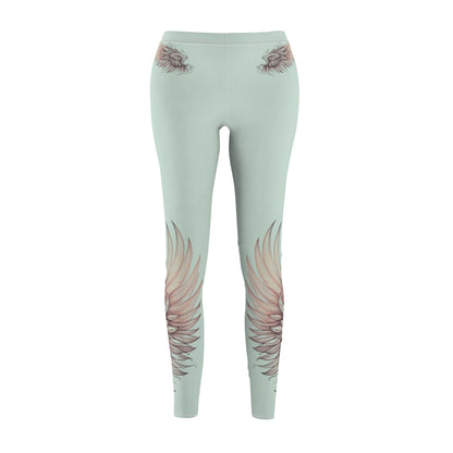 Bohemian Winged Leggings, Comfortable Activewear, Yoga Pants, Casual Wear, Gift for Her, Festival Clothing, Fitness Apparel