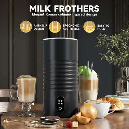 Automatic Milk Frother With Hot And Cold Milk Foam, Stainless Steel Inner Tank Milk Heater And Integrated Milk Frother