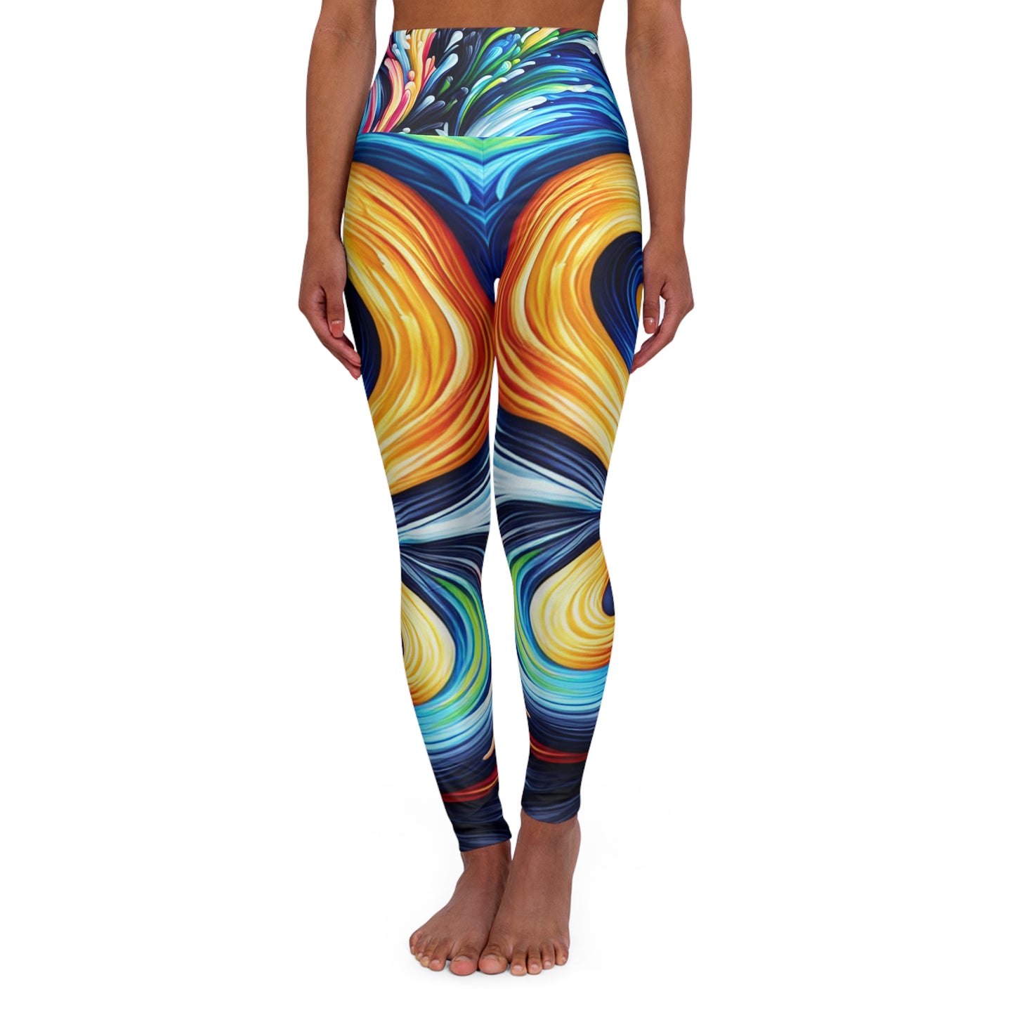 Yin Yang Yoga Lover Colorful Workout Fitness Leggings | Womens Exercise Wear High Waisted Yoga Leggings Fitness Pants