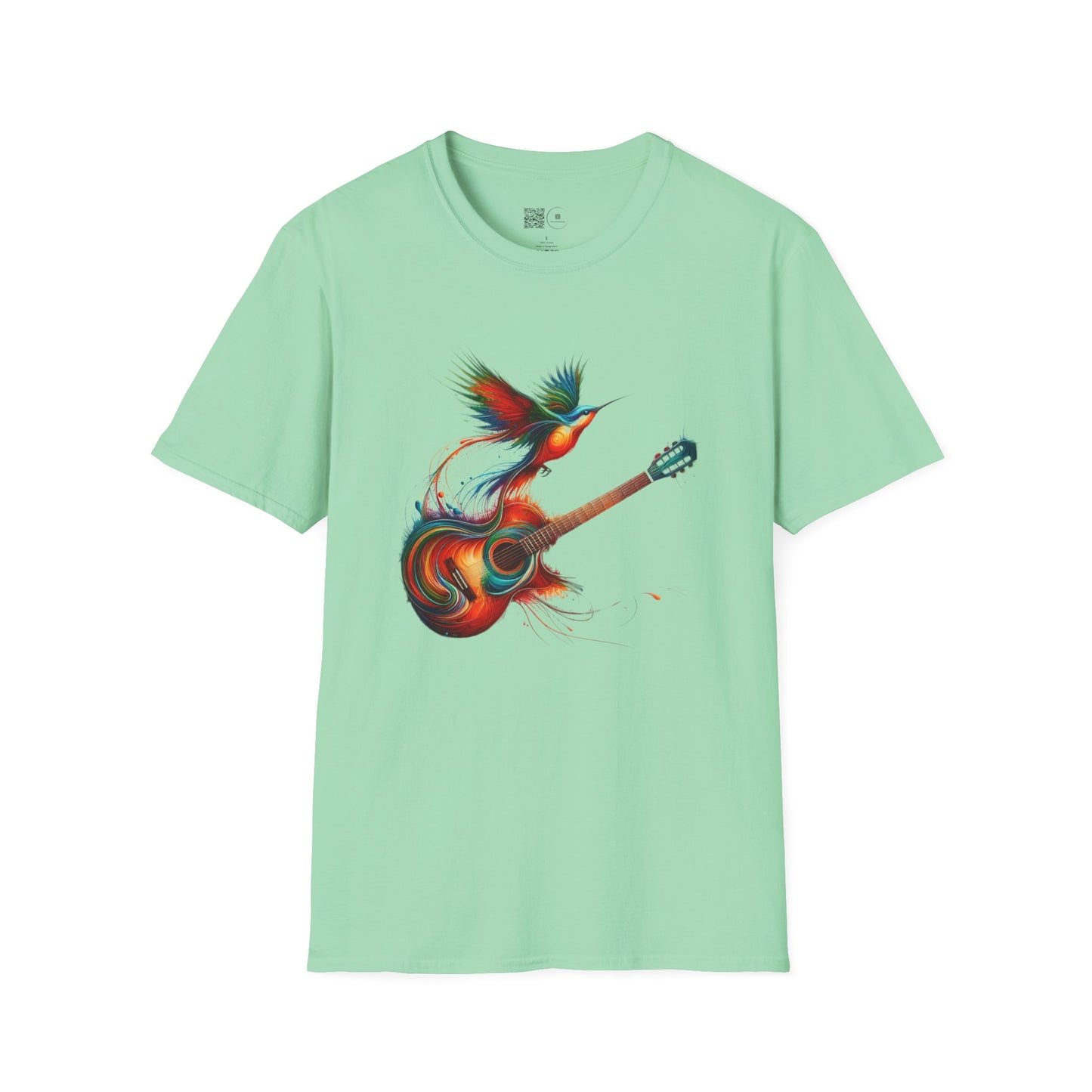 Vibrant Guitar Art T-Shirt - Unisex Music Lover Gift | Concert Festival Graphic Tee