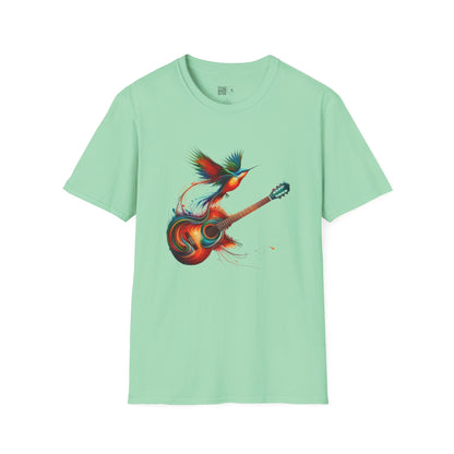 Vibrant Guitar Art T-Shirt - Unisex Music Lover Gift | Concert Festival Graphic Tee