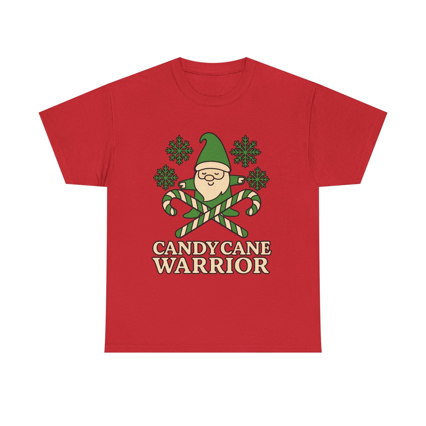 Candy Cane Warrior Christmas Shirt - Funny Yoga Holiday T-Shirt | Festive Fitness Gift