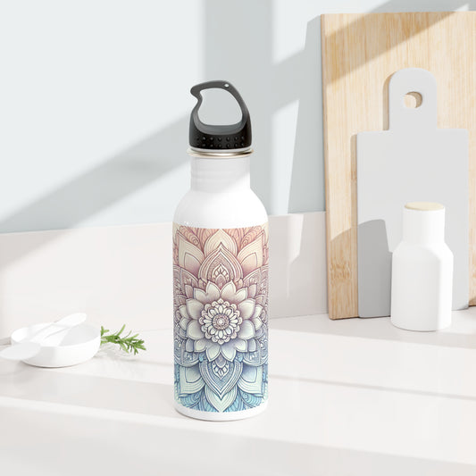 Meditative Floral Stainless Steel Water Bottle - Eco-Friendly & Stylish


