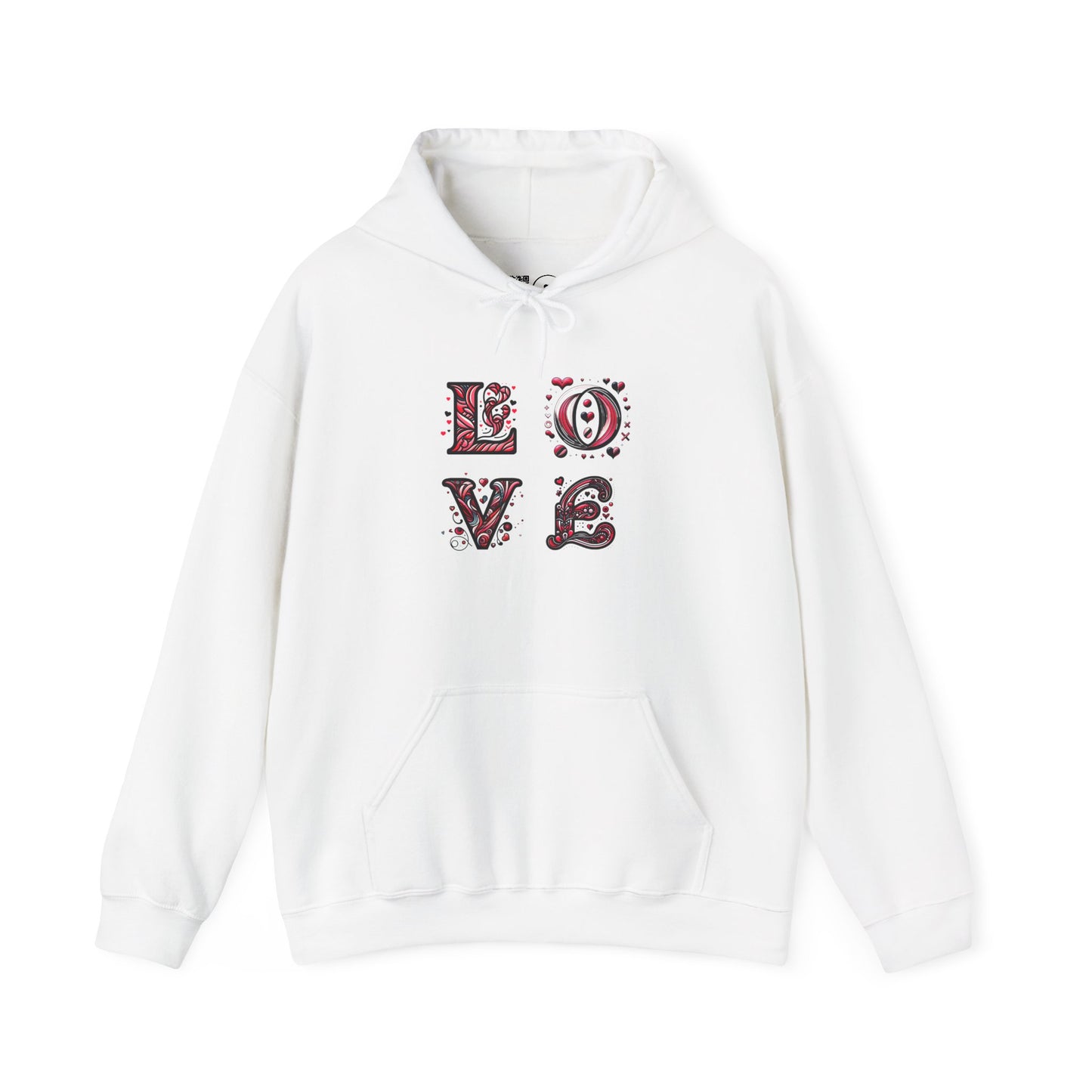Vintage Love Unisex Hoodie, Cozy Sweatshirt for Couples, Valentine's Day Gift, Cute Casual Hoodie, Graphic Hoodie