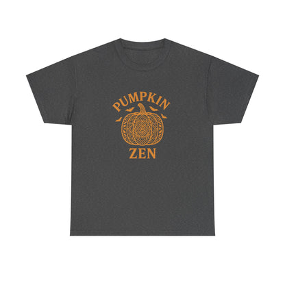 Pumpkin Zen Unisex Tee - Fall Halloween Meditation Shirt | Relaxing Autumn Graphic Tee