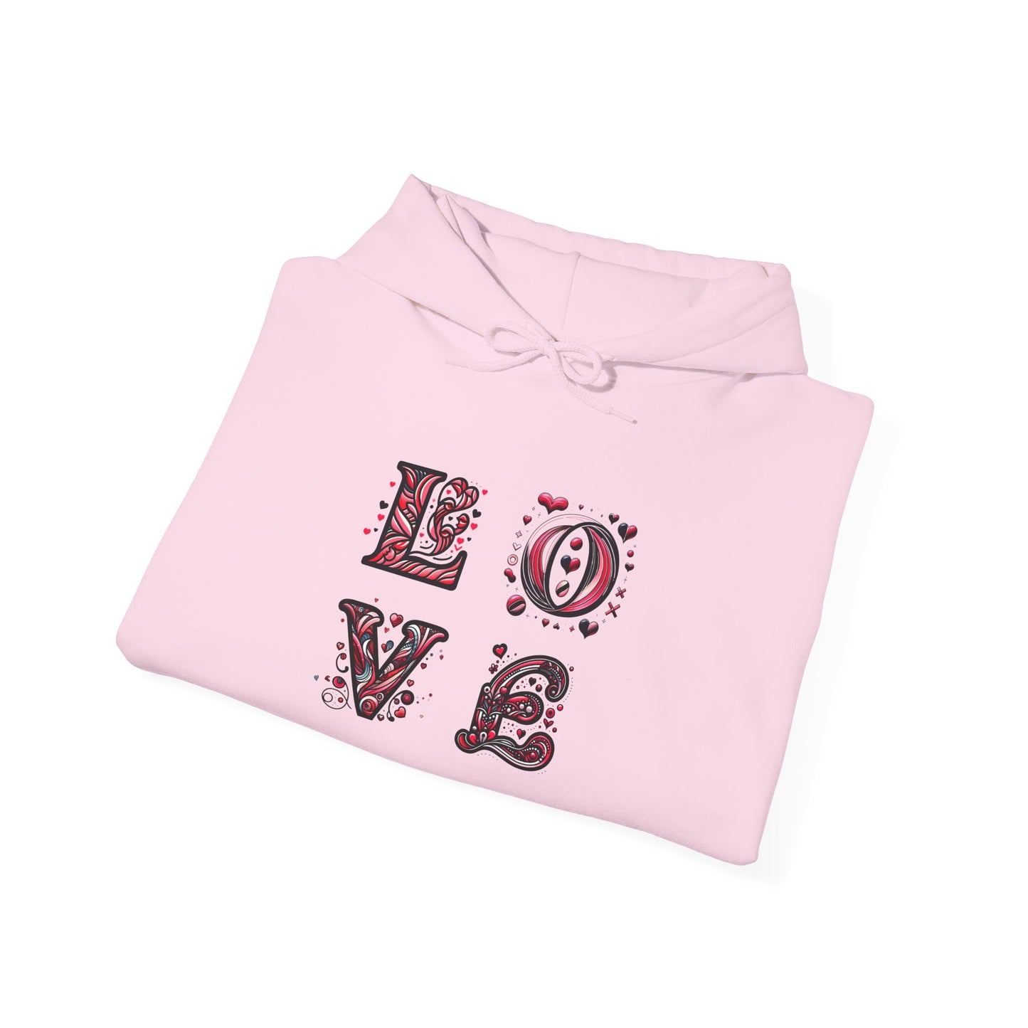 Vintage Love Unisex Hoodie, Cozy Sweatshirt for Couples, Valentine's Day Gift, Cute Casual Hoodie, Graphic Hoodie