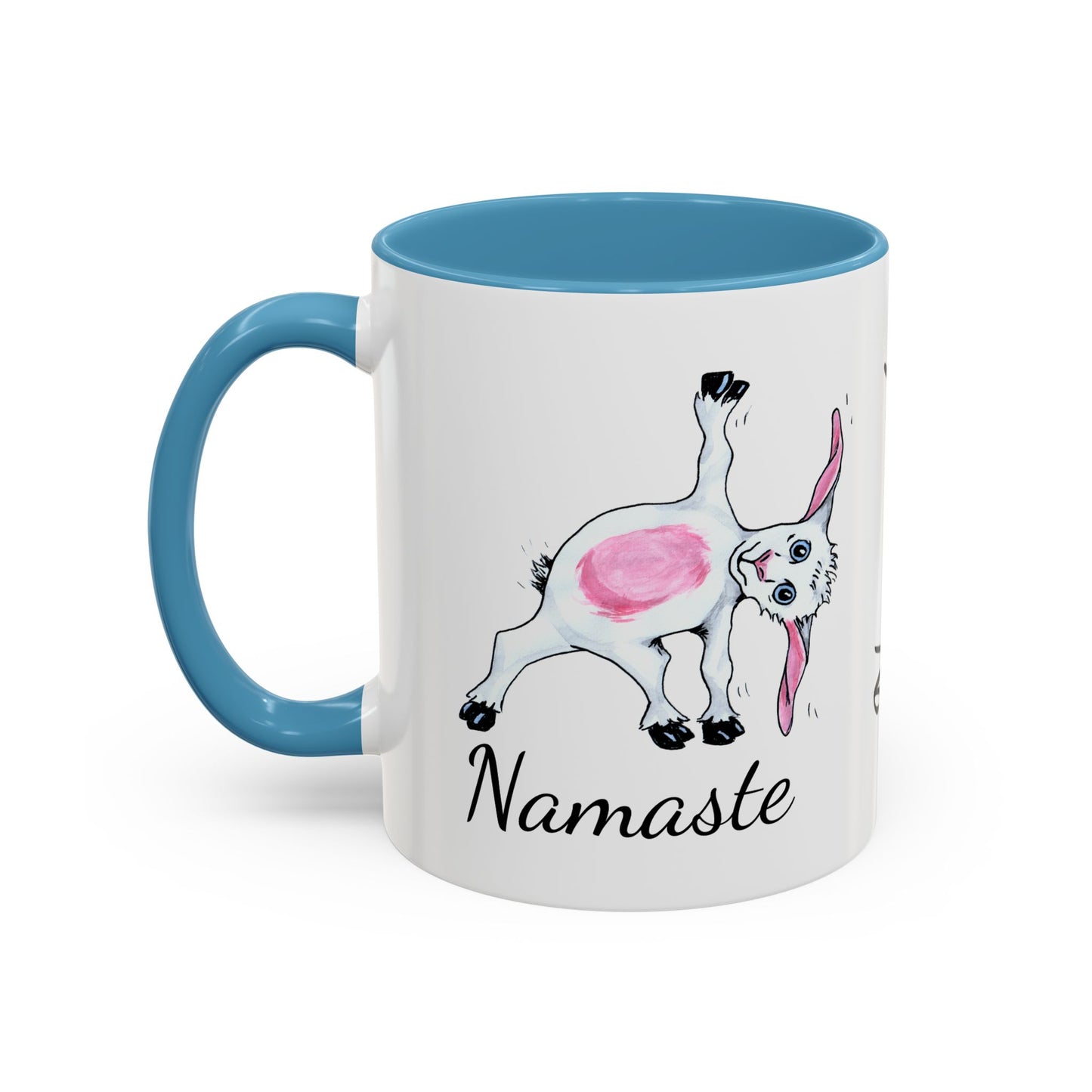 Accent Coffee Mug (11, 15oz), Yoga goat mug, goat yoga mug, funny mug, gift for mom, gift for her, yoga gift mug