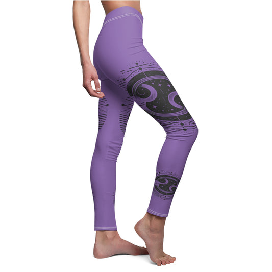 Mystical Boho Purple Leggings - Trendy Activewear for Women

