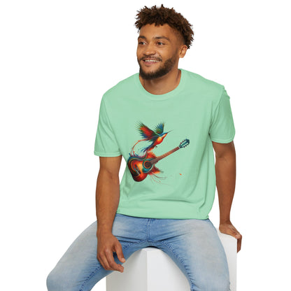 Vibrant Guitar Art T-Shirt - Unisex Music Lover Gift | Concert Festival Graphic Tee