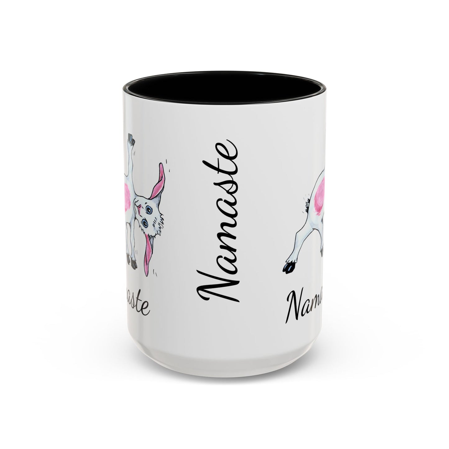 Accent Coffee Mug (11, 15oz), Yoga goat mug, goat yoga mug, funny mug, gift for mom, gift for her, yoga gift mug
