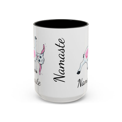 Accent Coffee Mug (11, 15oz), Yoga goat mug, goat yoga mug, funny mug, gift for mom, gift for her, yoga gift mug
