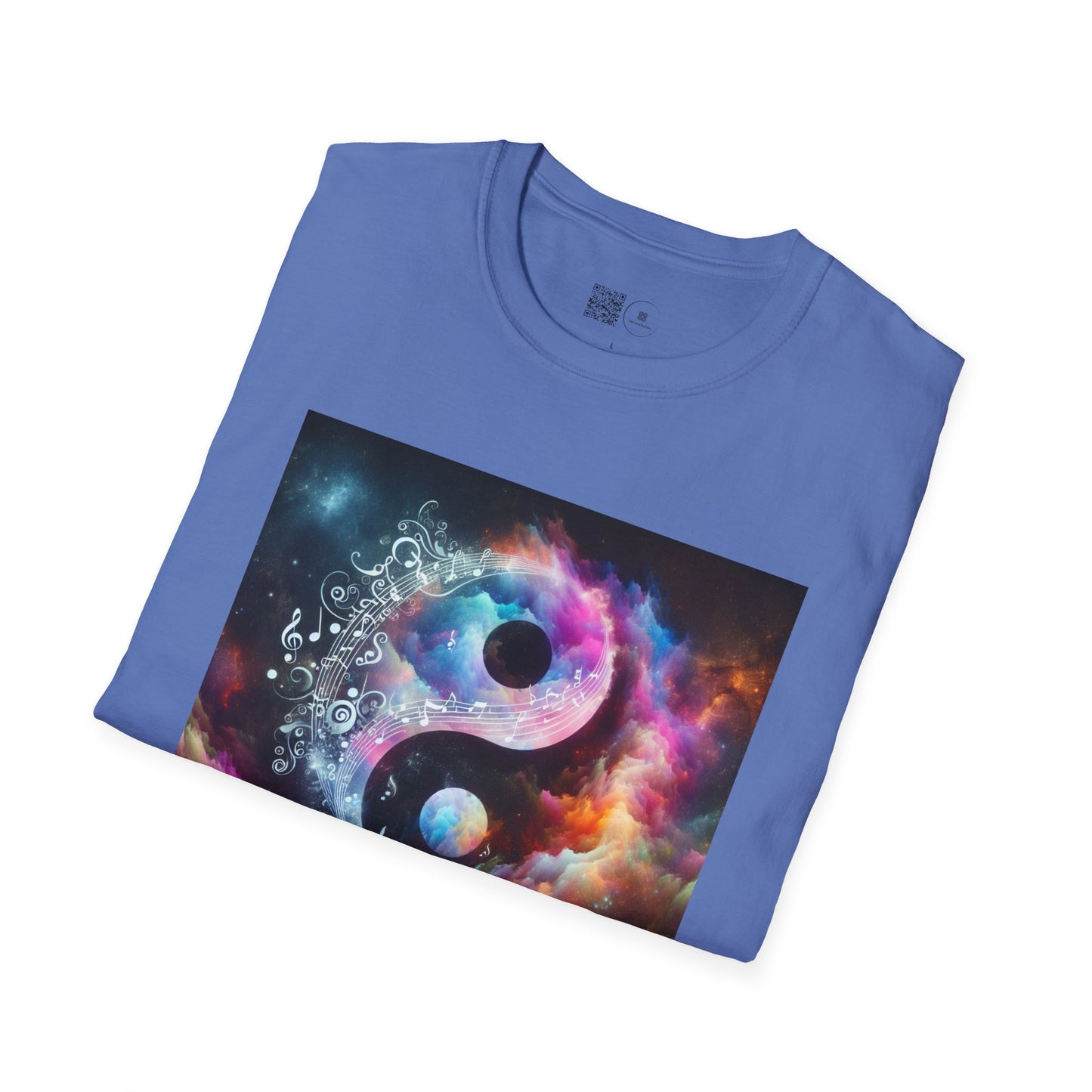 Cosmic Yin Yang T-Shirt - Vibrant Unisex Tee, Spiritual Gift, Music lover Gift, Astrology Fashion, Retro Style Shirt, Trendy Tee