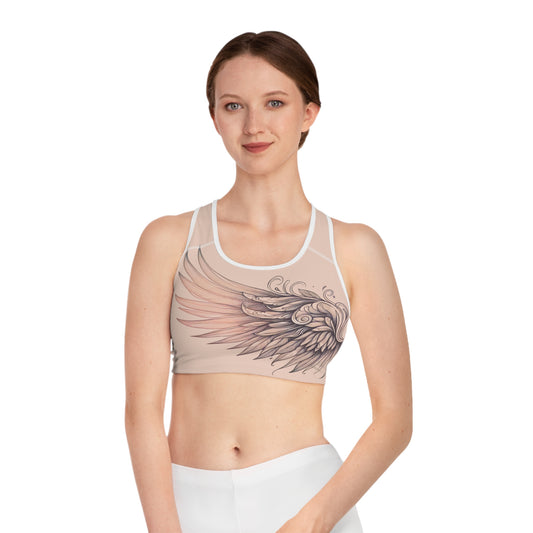 Elegant Winged Sports Bra - Stylish & Comfortable Activewear

