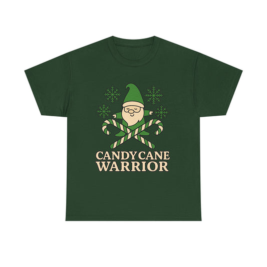 Candy Cane Warrior Christmas Shirt - Funny Yoga Holiday T-Shirt | Festive Fitness Gift