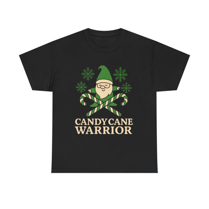 Candy Cane Warrior Christmas Shirt - Funny Yoga Holiday T-Shirt | Festive Fitness Gift
