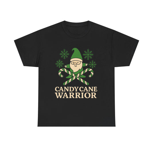 Candy Cane Warrior Christmas Shirt - Funny Yoga Holiday T-Shirt | Festive Fitness Gift