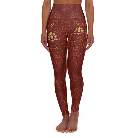 Fall Mandala Yoga Leggings - High Waisted Boho Print | Women's Activewear Workout Pants