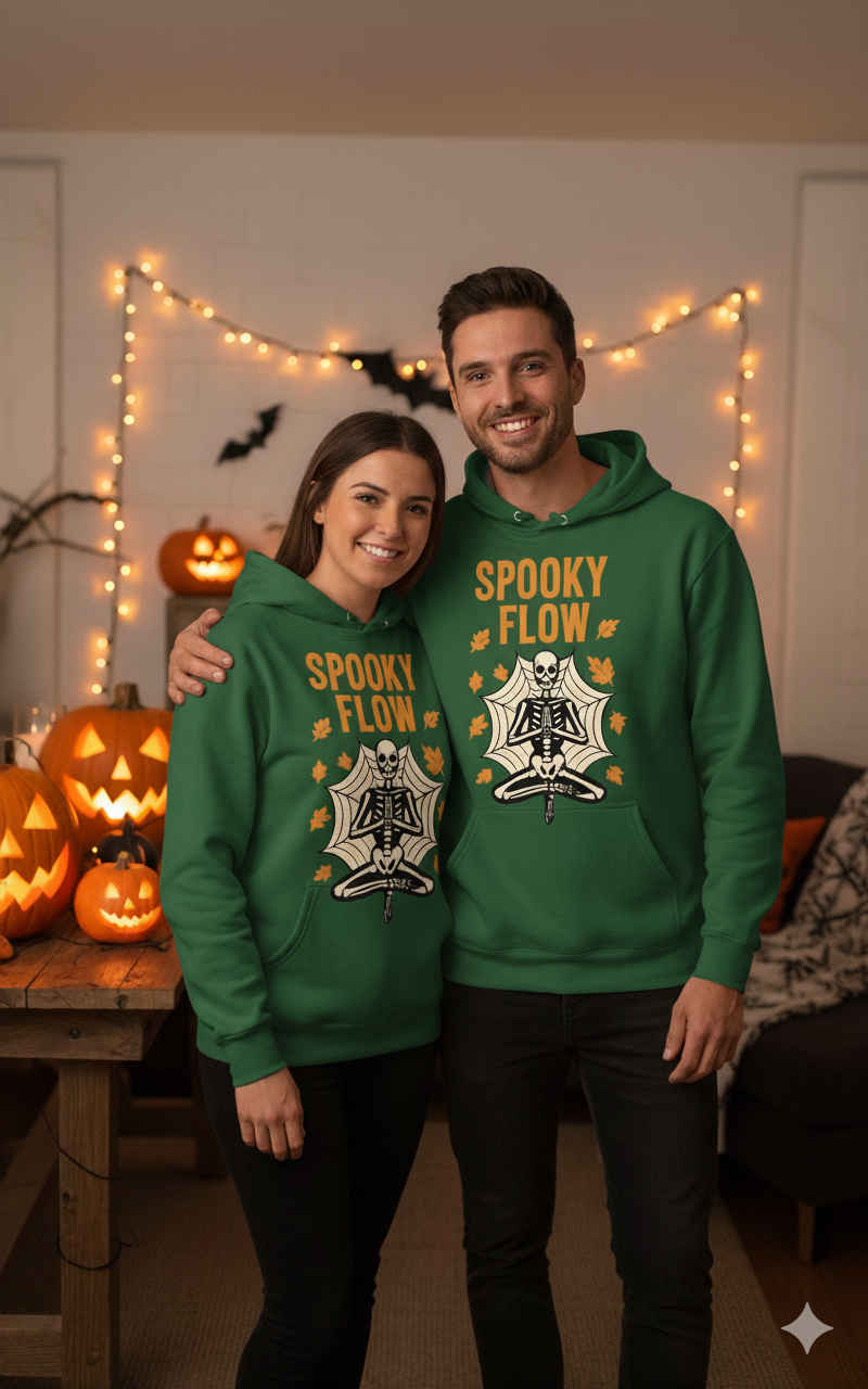 Spooky Flow Halloween Sweatshirt - Cozy Fall Pullover | Unisex Haunted Autumn Crewneck