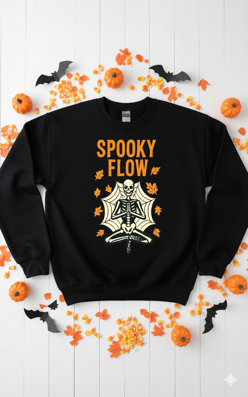 Spooky Flow Halloween Sweatshirt - Cozy & Festive Fall Wear

