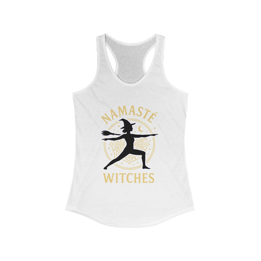 Namaste Witches Racerback Tank - Funny Yoga Workout Top | Halloween Witchy Women's Tank
