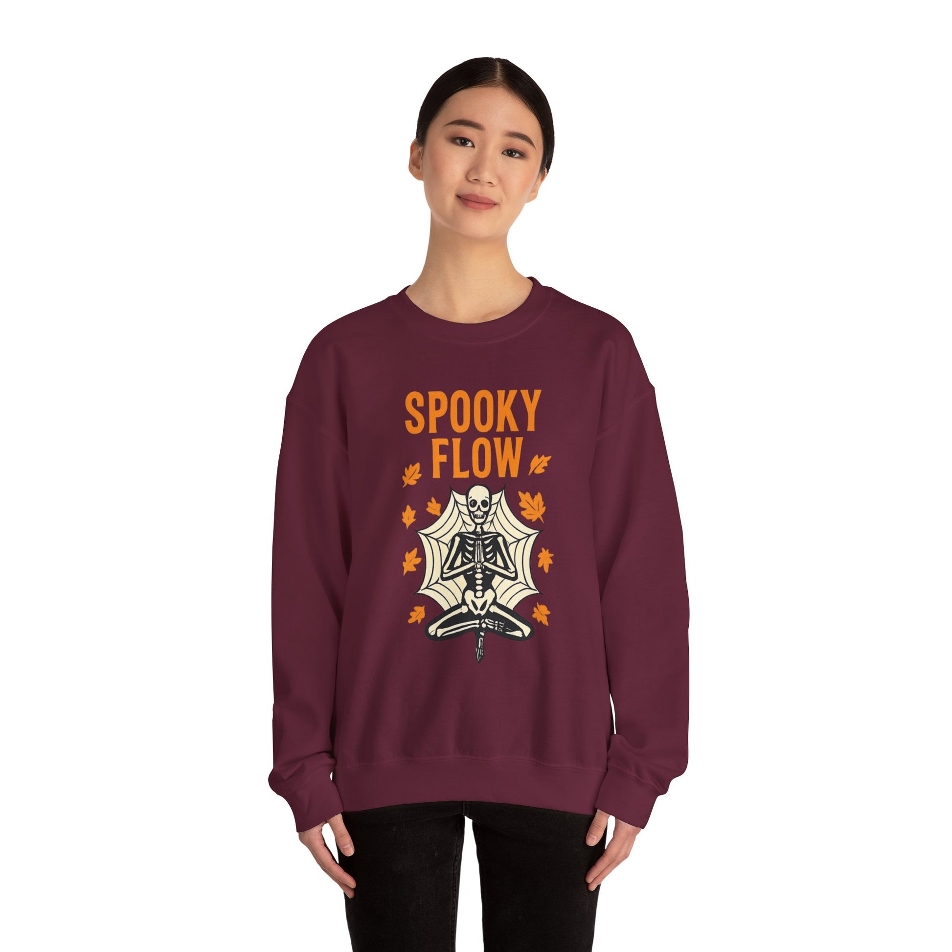 Spooky Flow Halloween Sweatshirt - Cozy Fall Pullover | Unisex Haunted Autumn Crewneck