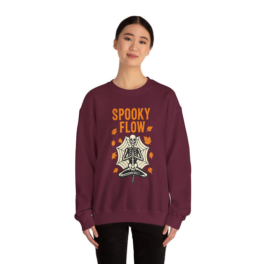 Spooky Flow Halloween Sweatshirt - Cozy Fall Pullover | Unisex Haunted Autumn Crewneck