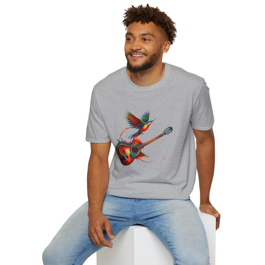 Vibrant Guitar Art T-Shirt - Unisex Music Lover Gift | Concert Festival Graphic Tee