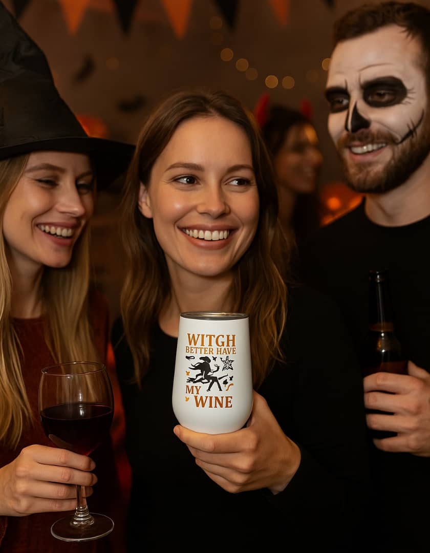 Witch Better Have My Wine Tumbler - Funny Halloween Wine Cup | Insulated Stainless Steel Gift